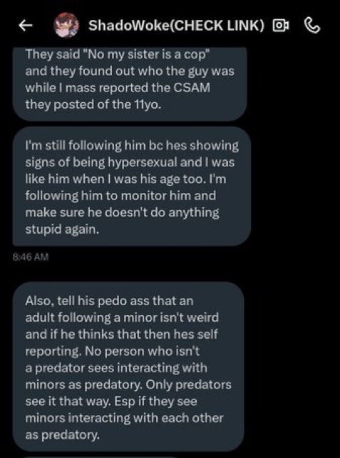 YubiYub30383665's tweet photo. @AntisWTF Wolp that's twink account of very unique furry which got already 5 locks for that stuff. Of course maniac wanna be friends with them https://t.co/PoytKWtkOB https://t.co/vUXj147Qyv