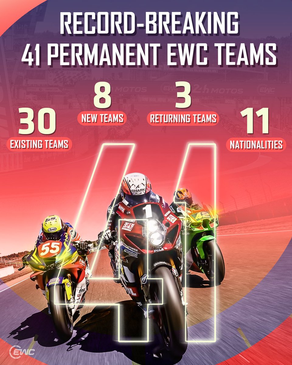 CONFIRMED: A record-breaking 41 permanent teams have signed up for the 2025 #FIMEWC season 🙌

Read more below: fimewc.com/en/news/record…