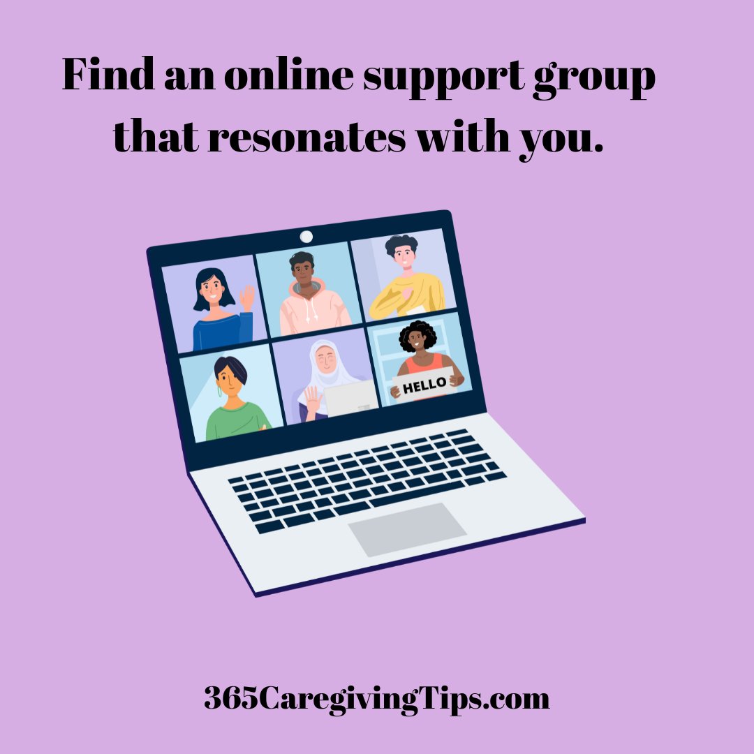 An online support group can be a huge part of your caregiving team. Not all will be the right fit so keep looking for one that resonates with you and you feel safe sharing in. #caregivingteam