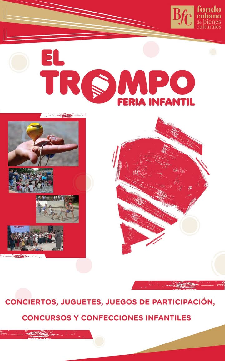 Porque para ellos trabajamos y porque son la esperanza del mundo: Feria Infantil El Trompo, del 12 al 20 de abril, con juegos, conciertos y muchas actividades más para nuestros niños.En la Estación Cultural de Línea y 18 y subsedes en todas las provincias del país. #CubaEsCultura
