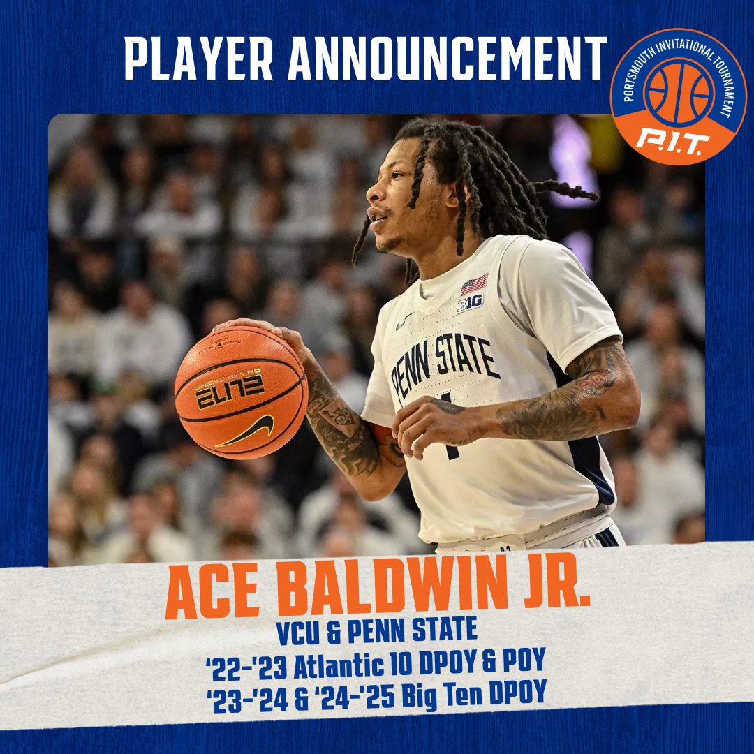 Formerly <a href="/VCUAthletics/">VCU Athletics</a> &amp; <a href="/PennStateMBB/">Penn State Men’s Basketball</a> , welcome a 3x DPOY winner in his conference, Ace Baldwin Jr. (<a href="/yeah_ace3/">Buttons Son</a>) #PIT25