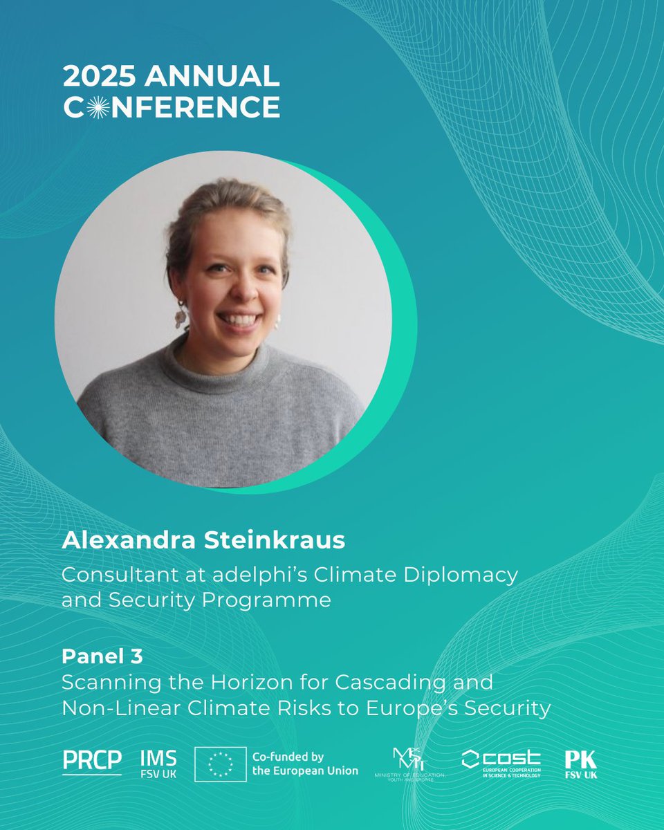 🎙️ Panelist <a href="/a_steinkraus/">Alexandra Steinkraus</a> 

Alexandra Steinkraus is a Consultant at adelphi’s <a href="/ClimateDiplo/">Climate Diplomacy and Security</a>, focusing on the links between climate change, peace, and security. She recently led a global report on climate-security trends and hosts the Climate Diplomacy podcast.
