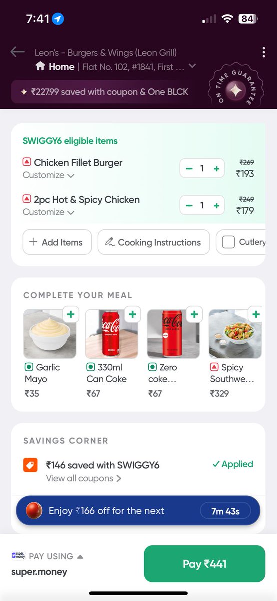 vignesh_rk_'s tweet image. Swiggy BLACK subscription is not worth it, and sometimes you end up paying more than regular users.
Bill with Swiggy BLACK: Rs.441
Bill without Swiggy BLACK: Rs.375
@Swiggy @SwiggyCares