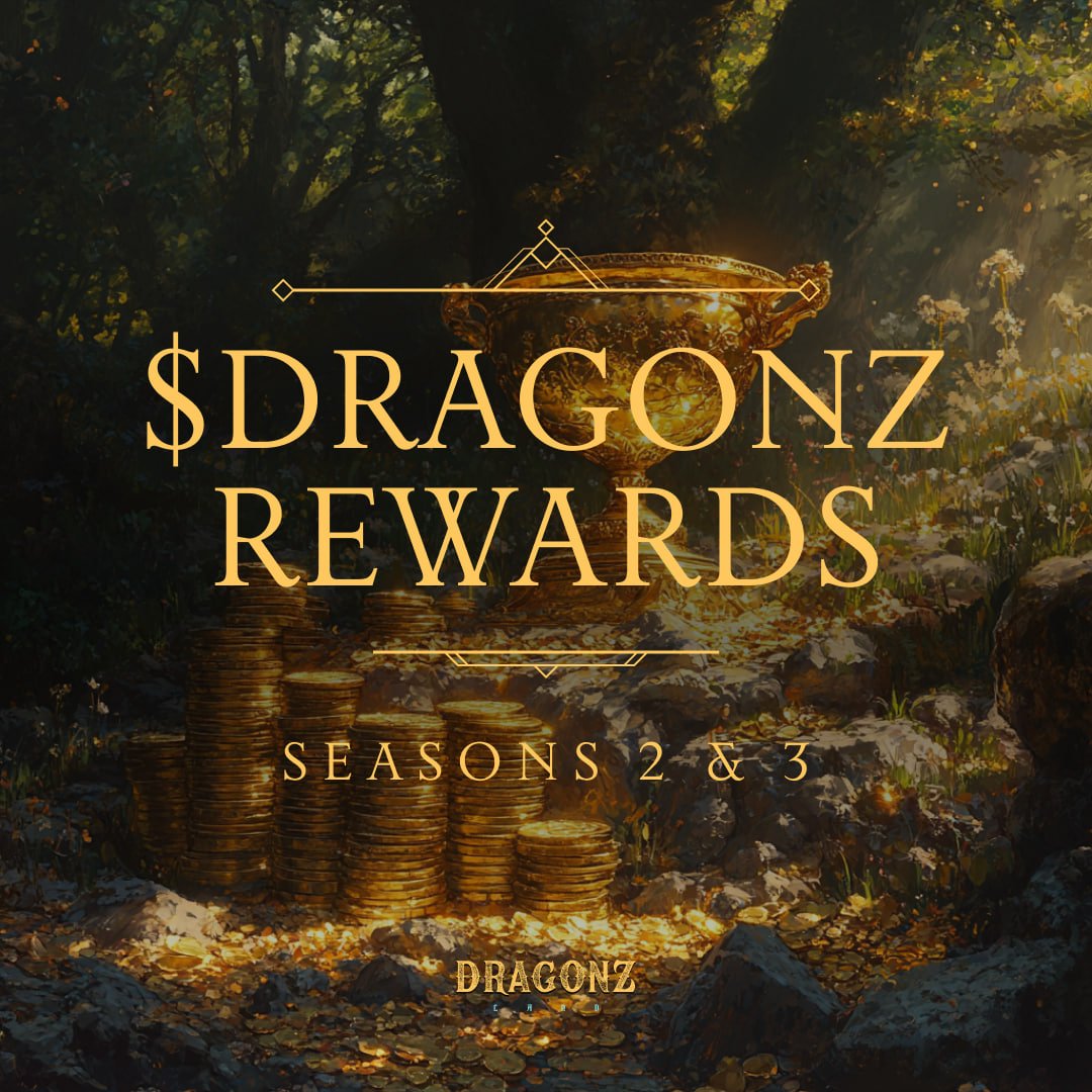 ⚔️ Season 2 of Dragonz Land has ended!
The fiercest warriors have earned their spoils… and the full reward breakdown is now live. 💰🔥

🏆 SEASON 2 REWARDS in $DRAGONZ
1st: 20,000 
Top 2–10: 7,000
Top 11–50: 3,500
20k Trophies: 1,000
Top 1,000: 150 + Special Chest

💯 TOP 100