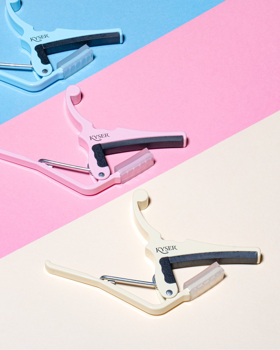 Pastels aren’t just for baskets and eggs—meet the Fender x Kyser pastel lineup.

#music #electricguitar #songwriter #fender #daphneblue #shellpink #olympicwhite #kyser #musicaccessories