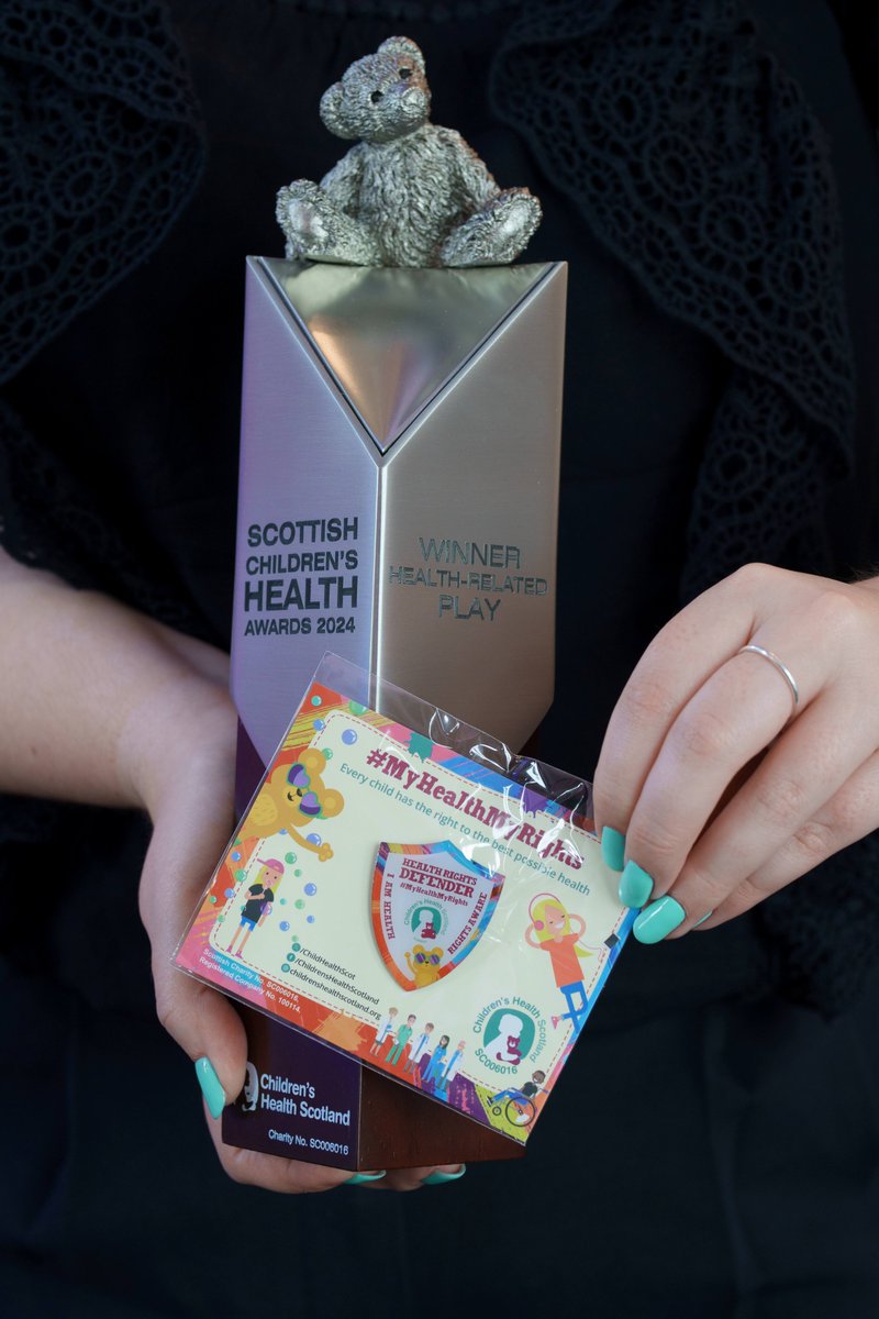 You have until 5.00pm on Friday 11 July 2025 to nominate someone special for our #ScottishChildrensHealthAwards! With 8 lucky winners getting our bespoke teddy trophy. Make sure the #HealthRightsDefender in your life is celebrated. FIND OUT MORE👉 childrenshealthscotland.org/events/awards/