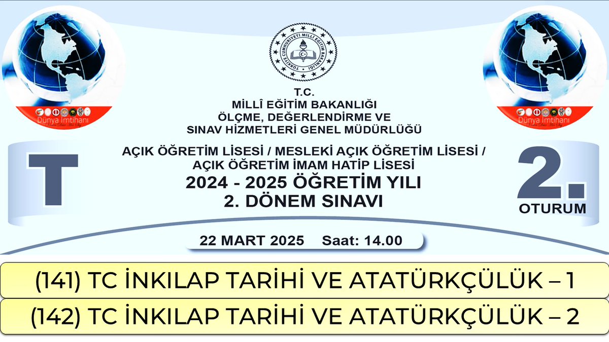 _Dunyaimtihani's tweet image. #AçıkÖğretimLisesi
#TCinkılapTarihiVeAtatürkçülük – 1 ve 2
2025/2. Dönem sınav soru ve cevapları

🇹🇷youtube.com/watch?v=Q8Ndrk…

#Dünyaİmtihanı #SınavaDairHerşey #SesliKitap #Eğitim #Sınav #KonuAnlatımı #ÇıkmışSorular #MEB #MilliEğitimBakanlığı #AÖL #İnkılap #Tarih #Atatürkçülük #aol