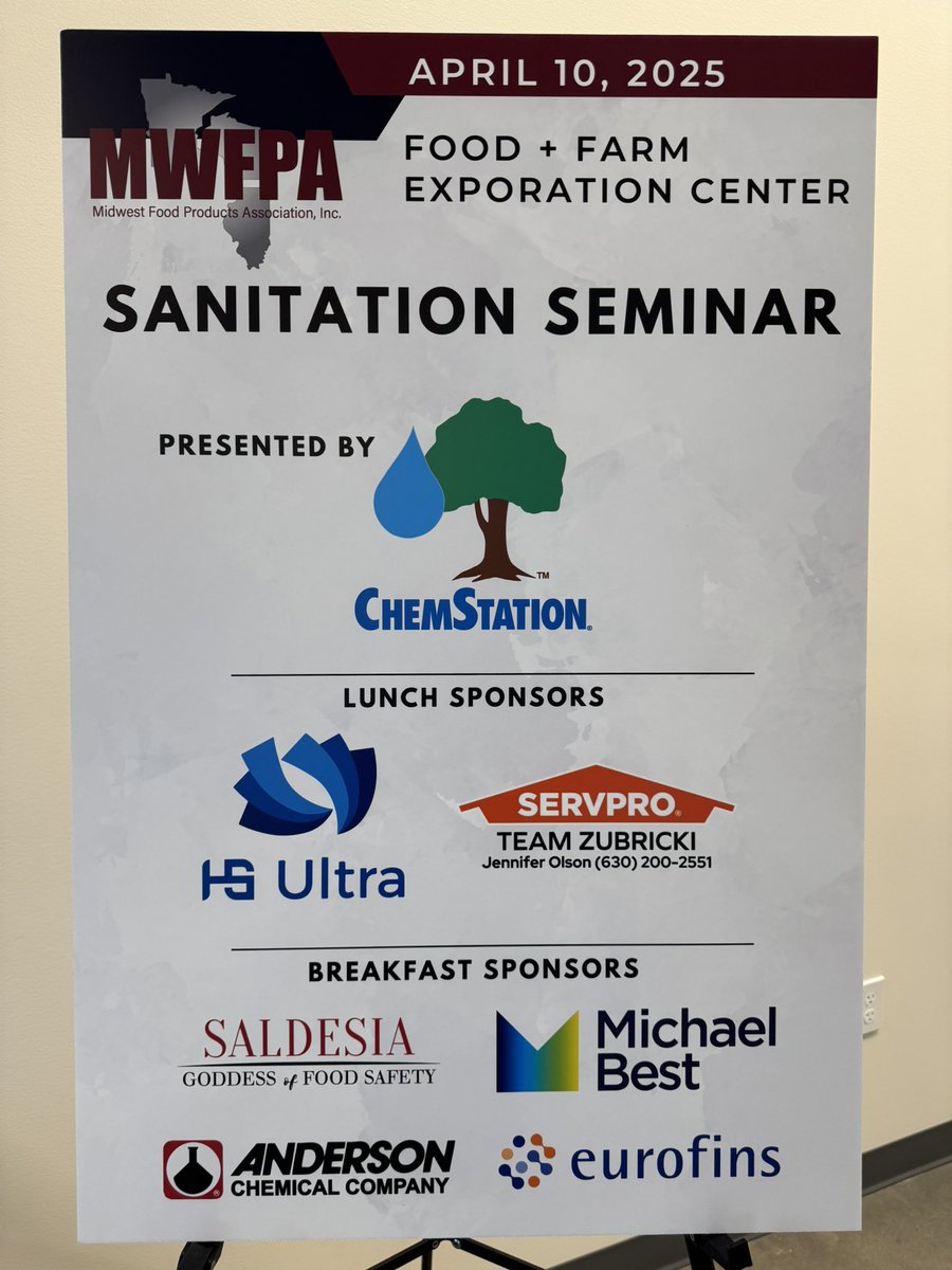 Kicking off the annual <a href="/MWFPA/">MWFPA</a> Sanitation Seminar focusing on the critical importance of #FoodSafety!

Thanks to our members for joining today and to our sponsors for their generous support!