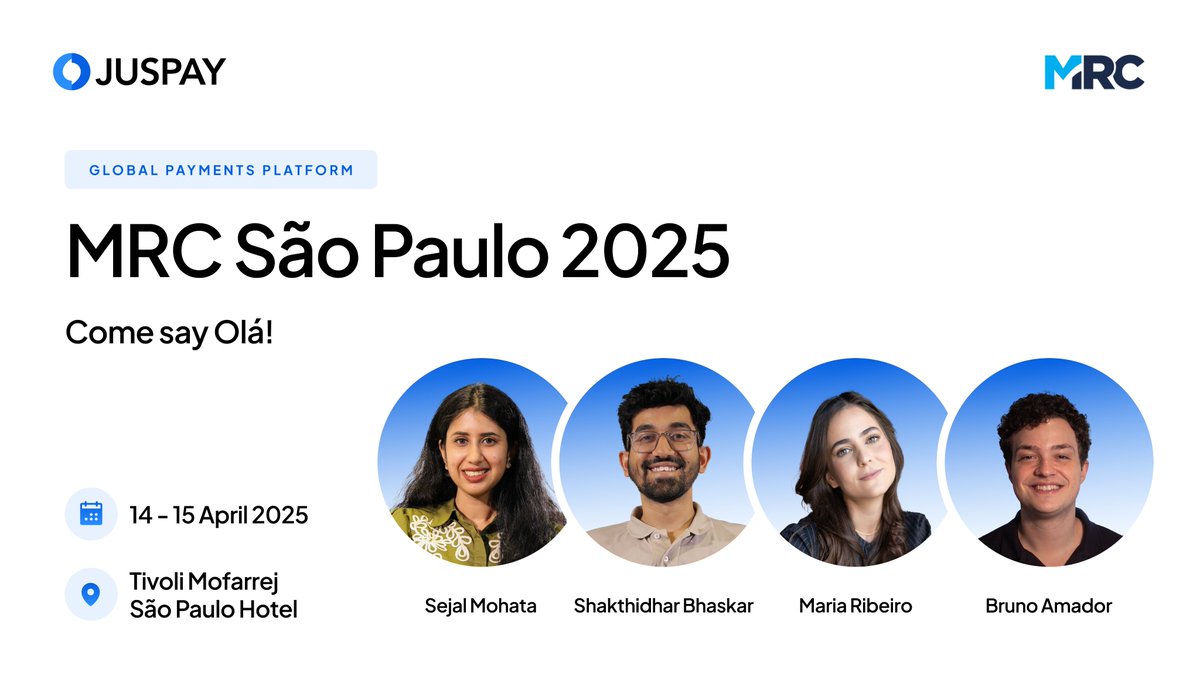 🇧🇷 A Juspay chegou oficialmente ao Brasil — temos uma equipe crescendo e um novo escritório!

Nossa presença na América Latina está aumentando a cada dia e por isso estamos animados para participar do MRC São Paulo 2025.

Com o Pix transformando a forma como o Brasil paga, viemos
