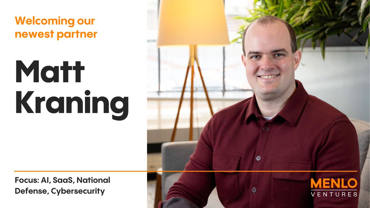 We’re thrilled to welcome Matt Kraning as our newest investing partner at Menlo Ventures!

Matt will focus on AI, enterprise SaaS, national defense, and cybersecurity—categories where his deep technical expertise and real founder experience give him a powerful edge.

Startups