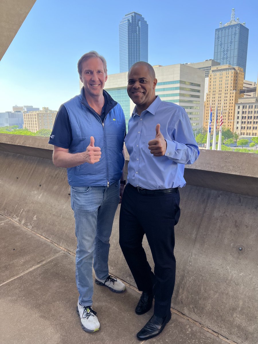 Good to visit with ⁦<a href="/Johnson4Dallas/">Mayor Eric L. Johnson</a>⁩ - our great mayor in Dallas!
