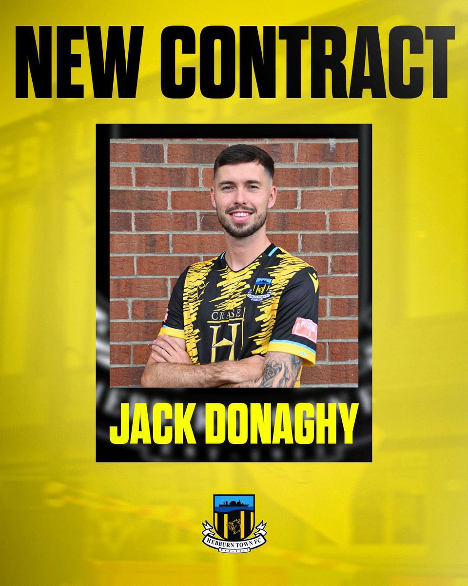 HebburnTown's tweet photo. 🗣️New Contracts ✍️ 

The club are delighted to announce they have agreed contract extensions of central defender duo @MattyElsdon &amp; @JackDonaghyy seeing the pair remain at the club until May 2027 🐝🐝👏👏
#hornets https://t.co/uJ79lZSa3O
