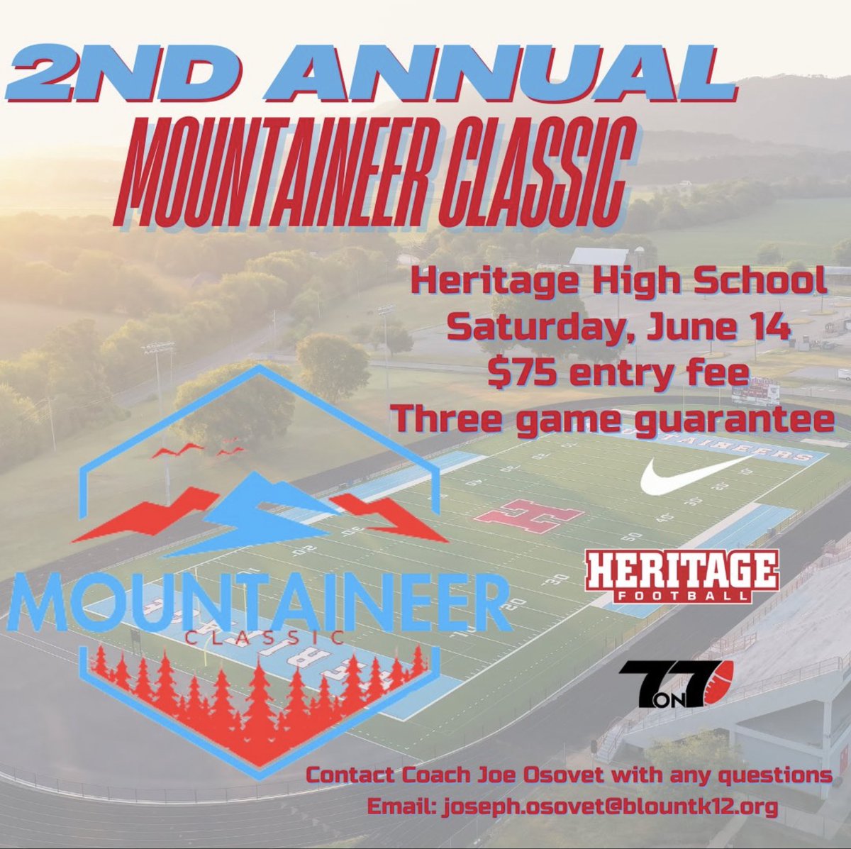 For the coaches asking here is the 7/7 registration form and info: