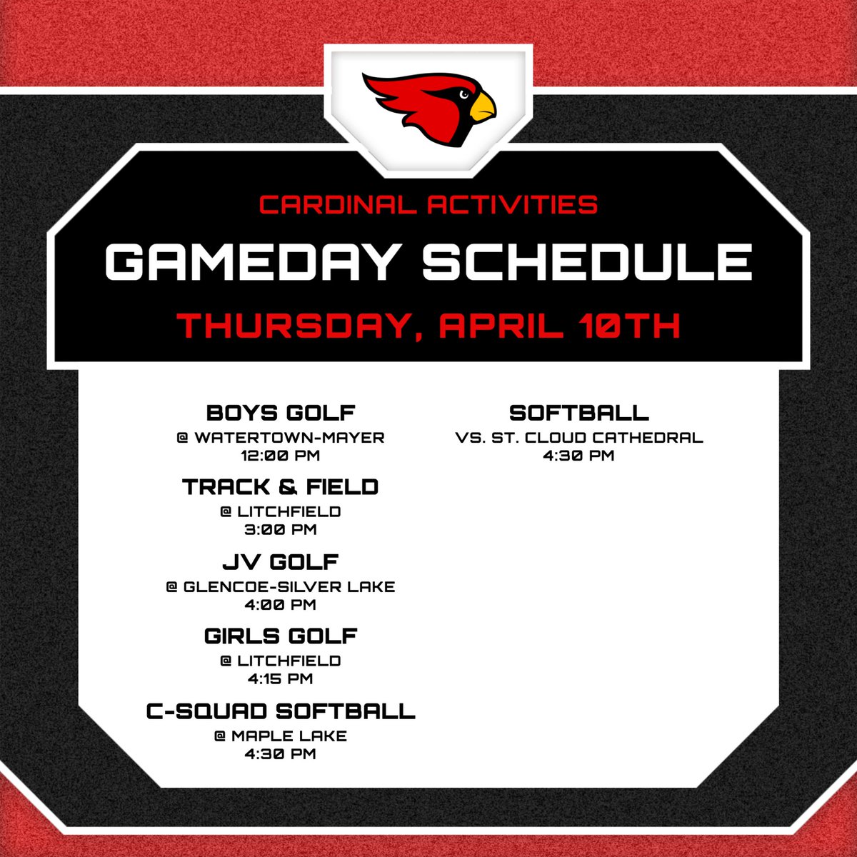 Good luck today Cards!
