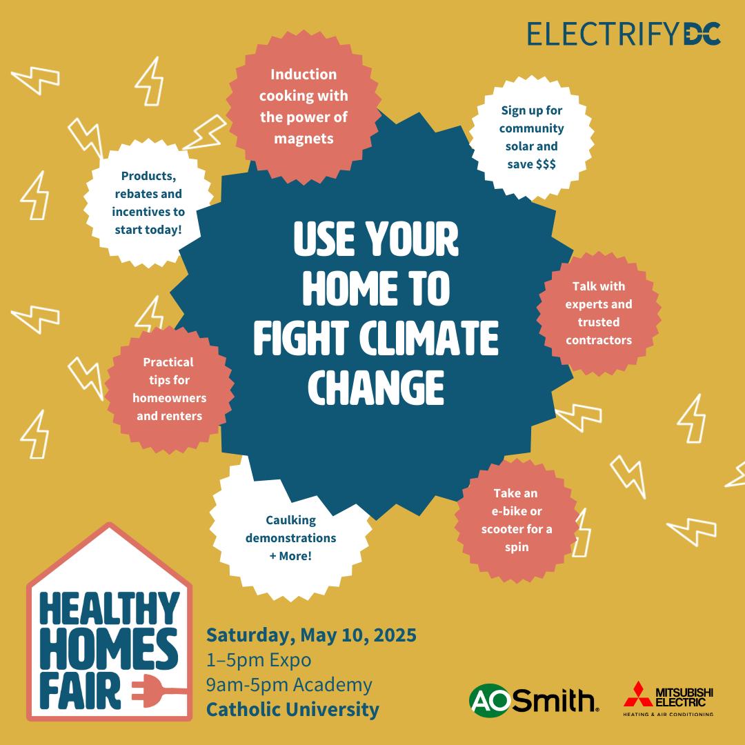 AppliancesABW's tweet photo. Join ABW &amp; Elica at @ElectrifyDC 's Healthy Homes Fair to explore the benefits of induction cooking! Don’t miss this FREE expo and interactive experience on Saturday, May 10th, at Catholic University. Learn more at https://t.co/VtBLKVxCV0. https://t.co/uq2rAoaXae