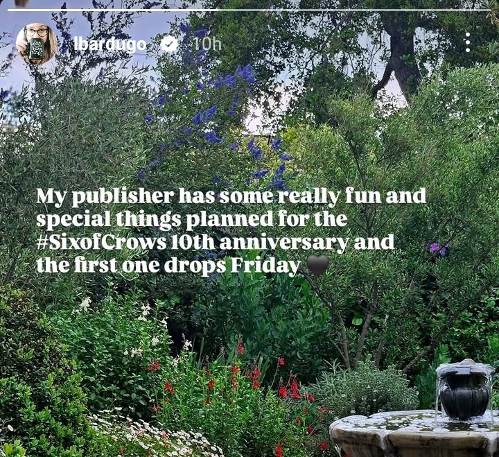 leigh posted this on her ig story hours ago 👀 i can't wait for the six kf crows special edition to drop omggg