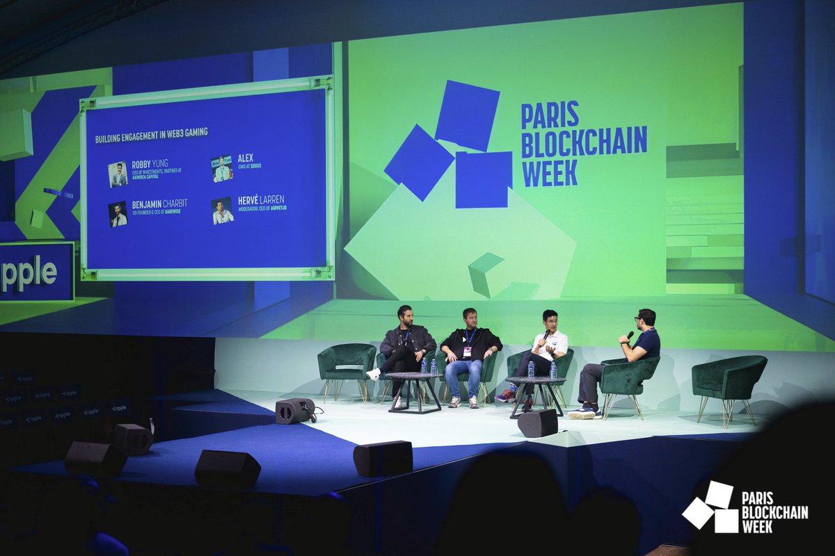 Paris Blockchain Week (@parisblockweek) on Twitter photo "One of the key things we have today that we didn’t have 4–5 years ago is an entire ecosystem of companies supporting the gaming industry."
<a href="/viewfromhk/">Robby Yung ⦿⦿⦿</a> (<a href="/animocabrands/">Animoca Brands</a>) discusses Building Engagement in Web3 Gaming with <a href="/alexcrypto_buzz/">Alex from $DOGS</a> (<a href="/realDogsHouse/">Dogs Community 🦴</a>), <a href="/Ben_Charbit/">Ben.₿LIFE 🟧 $BLIFE</a> (<a href="/Darewise/">Darewise 🟧</a>) "One of the key things we have today that we didn’t have 4–5 years ago is an entire ecosystem of companies supporting the gaming industry."
<a href="/viewfromhk/">Robby Yung ⦿⦿⦿</a> (<a href="/animocabrands/">Animoca Brands</a>) discusses Building Engagement in Web3 Gaming with <a href="/alexcrypto_buzz/">Alex from $DOGS</a> (<a href="/realDogsHouse/">Dogs Community 🦴</a>), <a href="/Ben_Charbit/">Ben.₿LIFE 🟧 $BLIFE</a> (<a href="/Darewise/">Darewise 🟧</a>)