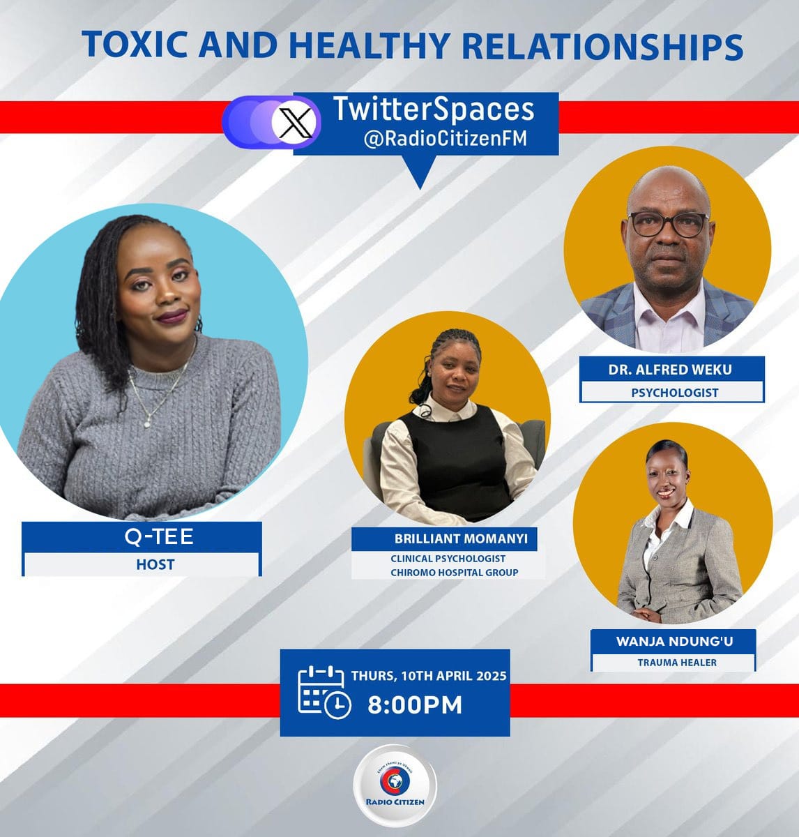 Tonight on <a href="/RadioCitizenFM/">Radio Citizen</a> Space. We're talking about Toxic and Healthy Relationships.