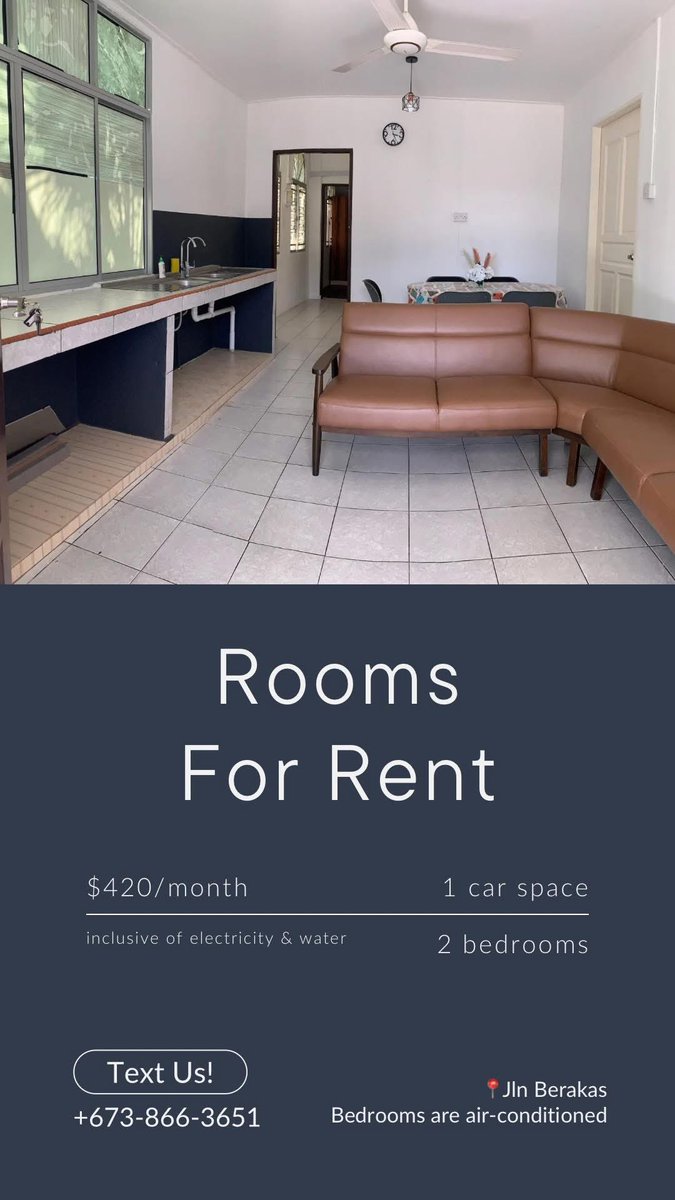 cichrahman's tweet photo. Kindly share the teaser around. Thanks in advance yall.
#Brunei #room #rent https://t.co/GpvfmYxseq