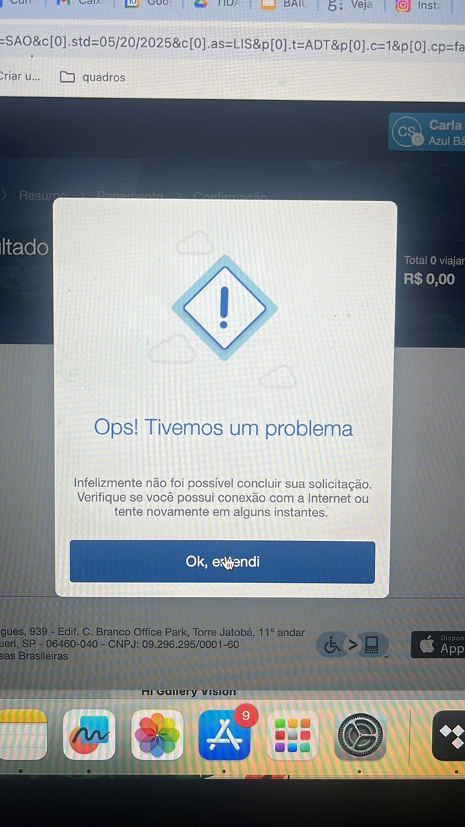 doradaylibre's tweet photo. @azulinhasaereas o site tá fora do ar? não consigo ver as passagens quando seleciono ver o valor em pontos desde ontem https://t.co/s2R5gA3XuU