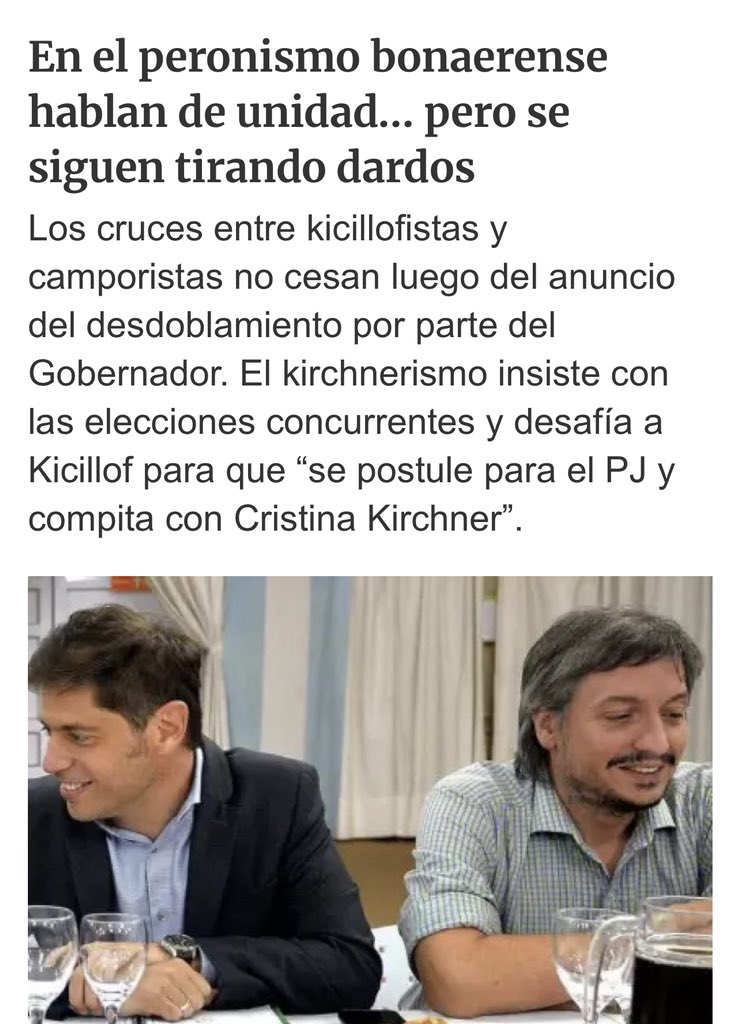 Me tienen los huevos llenos La Campora y ni hablar <a href="/Kicillofok/">Axel Kicillof</a> con el tema elecciones, sus internas, y toda esa payasada de pelea virtual.  
Ayer otra vez recibí a varios afiliados a <a href="/IOMAgba/">IOMA</a> de diferentes ciudades del
Interior que están desesperados, a la deriva, sin cobertura