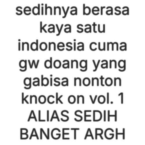 onedoorfess's tweet photo. door! sender ga sendiriankan? tapi merasa kayak sendirian huhuhu https://t.co/QRRdSTOGwO