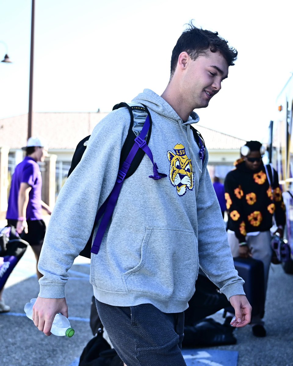 LSUbaseball's tweet photo. Off To The Plains ✈️ https://t.co/IadlZXW2OI