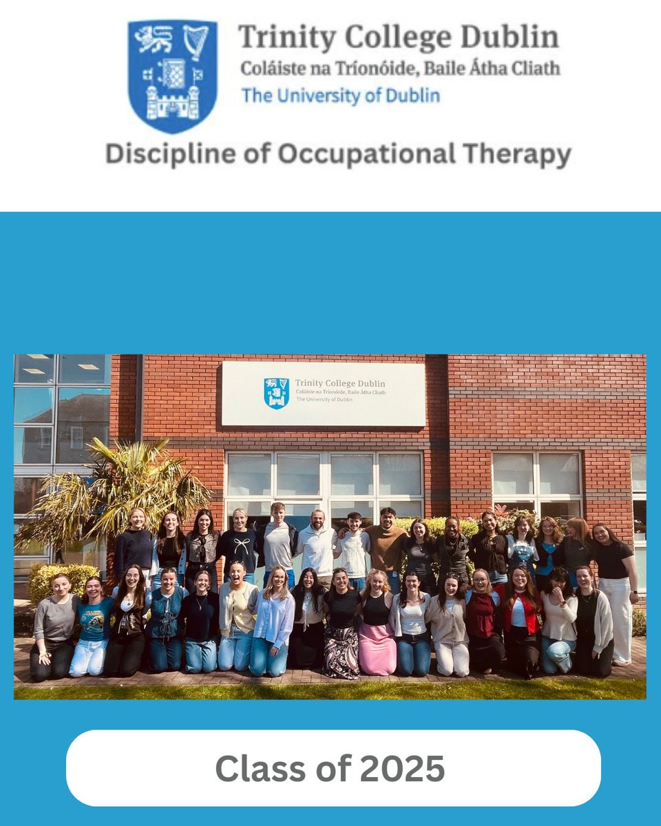 tcd_ot's tweet image. Last day of teaching for our 4th year undergraduate occupational therapy students! 

Best wishes to all of the Class of 2025 as you step out into practice.

@AOTInews

@WeHSCPs
@TrinityMed1
#ThisisTrinityMed 
#FutureOTs