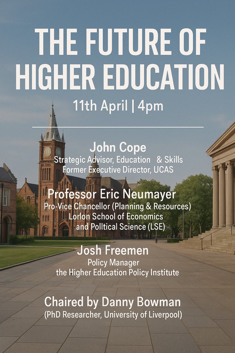 PSA ECN (@psa_ecn) on Twitter photo π¨ EVENT TOMORROW!! π¨
Join us and hear from Prof. Eric Neumayer, <a href="/john_cope/">Cllr John Cope</a> & <a href="/joshfreemanUK/">Josh Freeman</a> about the Future of Higher Educationπ Chaired by our own <a href="/DannyBowman10/">Danny Bowman</a>
This event is online via Zoom on April 11 at 4 pm (UK time) ποΈ
Register hereππ½
forms.gle/bF8XD7T1XCVDgyβ¦ π¨ EVENT TOMORROW!! π¨
Join us and hear from Prof. Eric Neumayer, <a href="/john_cope/">Cllr John Cope</a> & <a href="/joshfreemanUK/">Josh Freeman</a> about the Future of Higher Educationπ Chaired by our own <a href="/DannyBowman10/">Danny Bowman</a>
This event is online via Zoom on April 11 at 4 pm (UK time) ποΈ
Register hereππ½
forms.gle/bF8XD7T1XCVDgyβ¦
