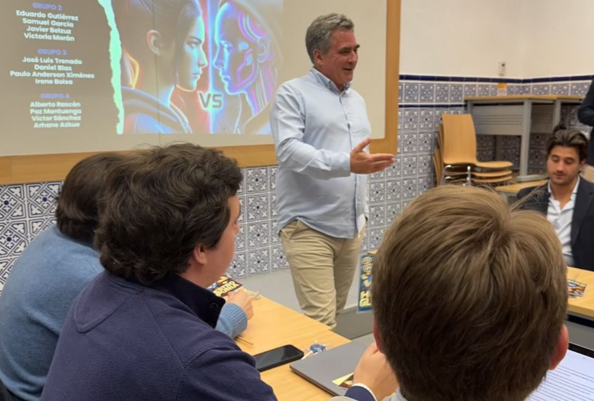 ime_es's tweet photo. 🤖⚖️ ¿Puede la IA con nuestros alumnos del Máster en Negocio y Derecho Marítimo? 
📍 Duelo en @UCOMILLAS - Caso real sobre emisiones de CO₂. 💬 Estrategias de prompting.
⚔️ Pensamiento crítico vs lógica artificial.
🎓 ¡Seguimos desafiando el futuro!
👉 https://t.co/kOGv2c6Fm5 https://t.co/7u3dYm9pXN