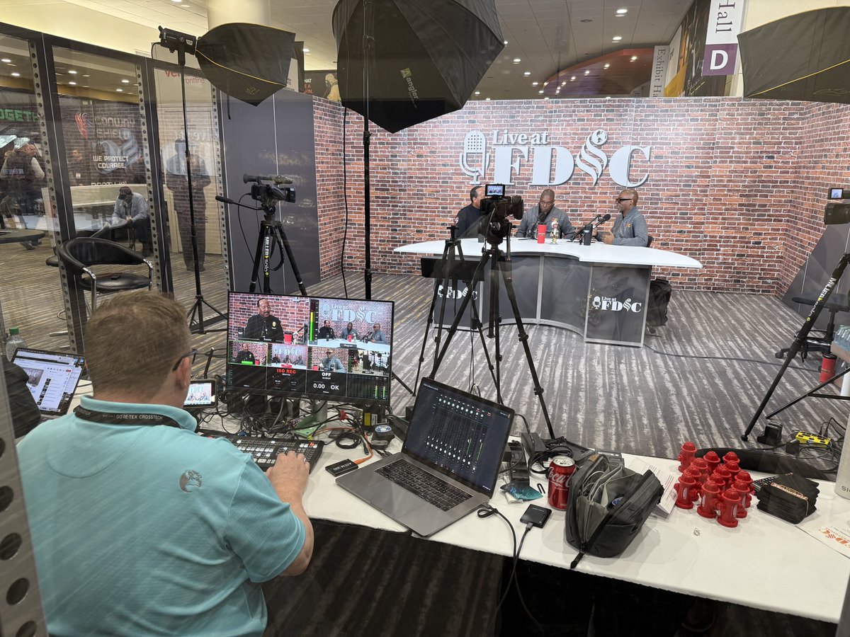 IFD_NEWS's tweet photo. .@IFD_CHIEF joins Larry and David Conley on @FDICevent #FDIC2025 #FDICLive to talk about the tremendous impact FDIC has on the firefighting profession and our local community in particular. https://t.co/9TAFggWfdg