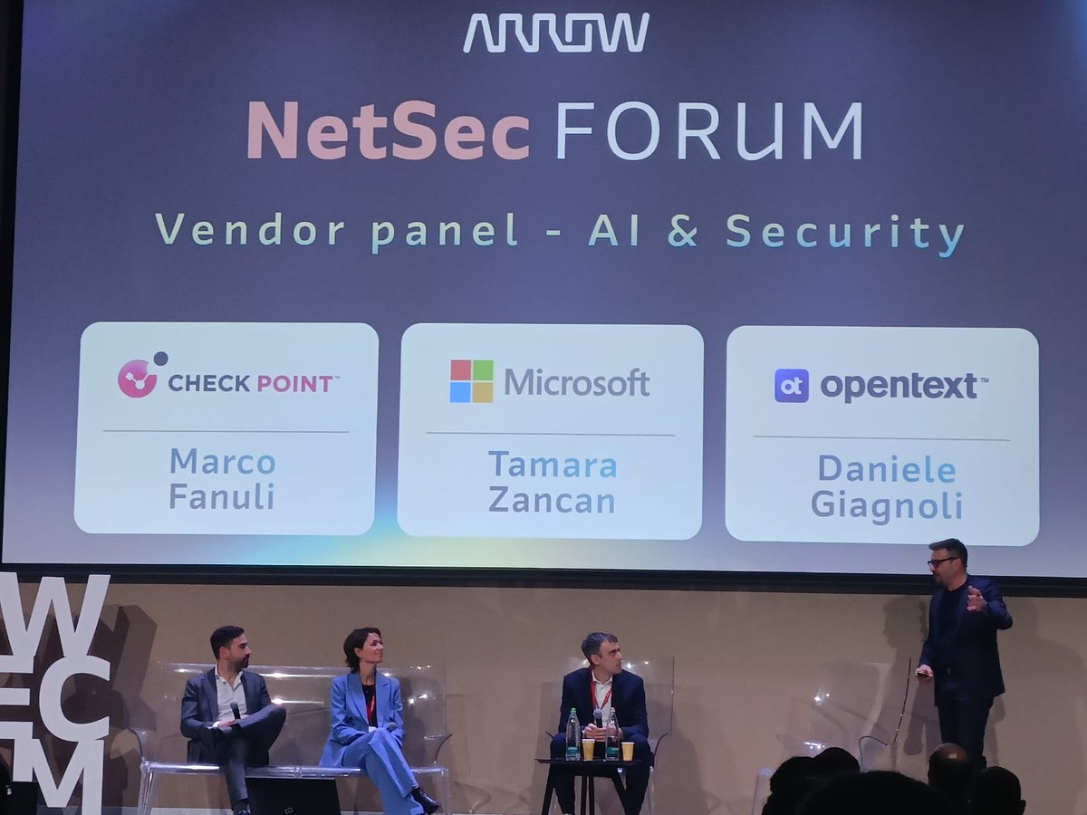 Shellrent's tweet image. 📍 Oggi al #NetSecForum di Arrow Electronics Italia

Giornata che ci ha visto in compagnia di speaker di rilievo e vendor IT internazionali per approfondire le ultime novità su intelligenza artificiale, cybersecurity e direttiva NIS2.

#Cybersecurity #IA #NIS2