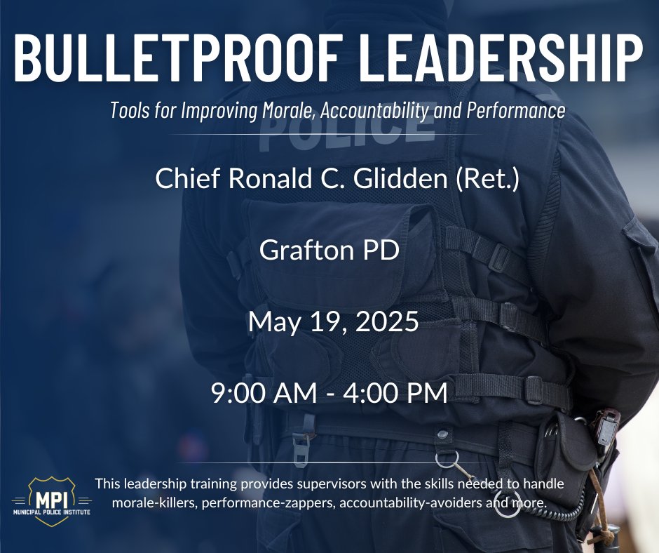 MPITraining's tweet image. Bulletproof Leadership
Click the link below to read more!
mpitraining.com/events/bulletp…
#police #policetraining #lawenforcement #lawenforcementtraining #mpi #leadership #massachusetts #training #trainwiththebest