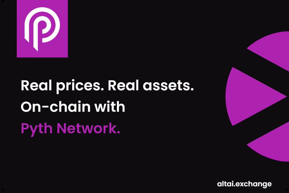 Real assets. Real prices. Real-time execution.

Altai uses <a href="/PythNetwork/">Pyth Network 🔮</a>’s Oracle Swap to mint &amp; burn tokenized commodities — transparently, on-chain, and without pre-minting.

Discover how we're building the next-gen RWA DEX:
🔗 medium.com/@Altaiexchange…

#Altai #Pyth #RWA