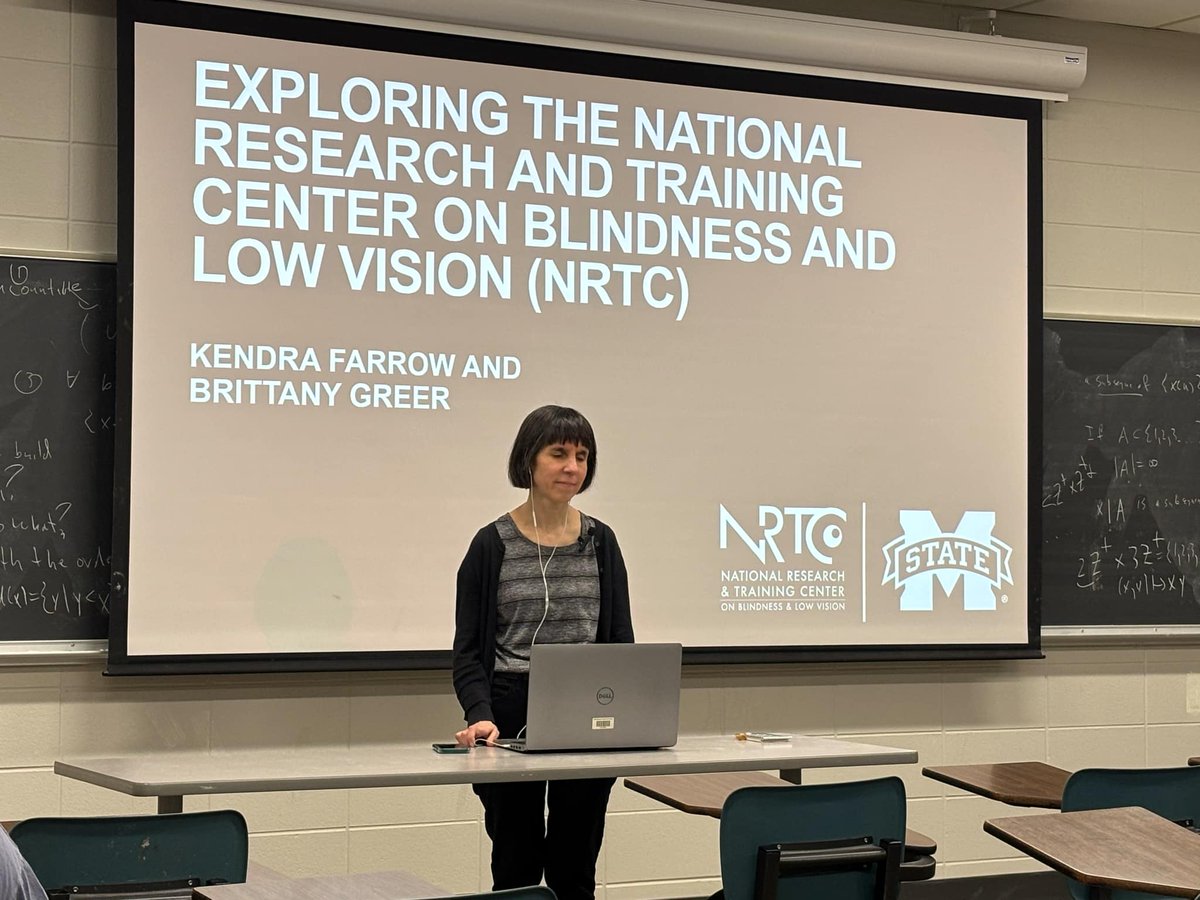 MSU_NRTC's tweet image. OIB-TAC Project Director Kendra Farrow recently spoke to students in the College of Education Ambassador Class at Mississippi State University about the NRTC and our research projects. 

#NIDILRR #NRTC #mississippistateuniversity #msstate #CollegeofEducation #Outreach