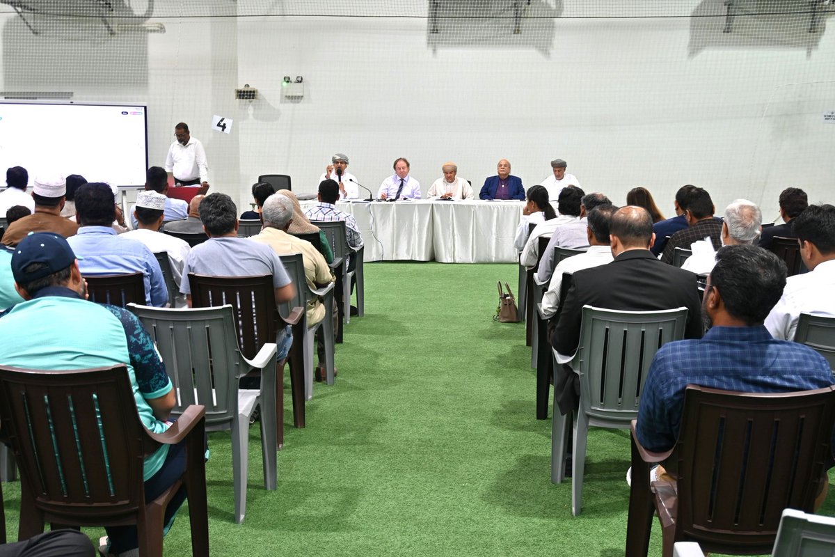 Oman Cricket (@theomancricket) on Twitter photo Oman Cricket successfully conducted its Annual General Meeting 2025, laying down the roadmap for the continued growth of cricket in the Sultanate.
Together, we aim higher, plan smarter, and build stronger. ๐ด๐ฒ๐
#OmanCricket #AGM2025 #CricketDevelopment
ุฃููู ุนู
ุงู ูุฑูููุช ุจูุฌุงุญ Oman Cricket successfully conducted its Annual General Meeting 2025, laying down the roadmap for the continued growth of cricket in the Sultanate.
Together, we aim higher, plan smarter, and build stronger. ๐ด๐ฒ๐
#OmanCricket #AGM2025 #CricketDevelopment
ุฃููู ุนู
ุงู ูุฑูููุช ุจูุฌุงุญ