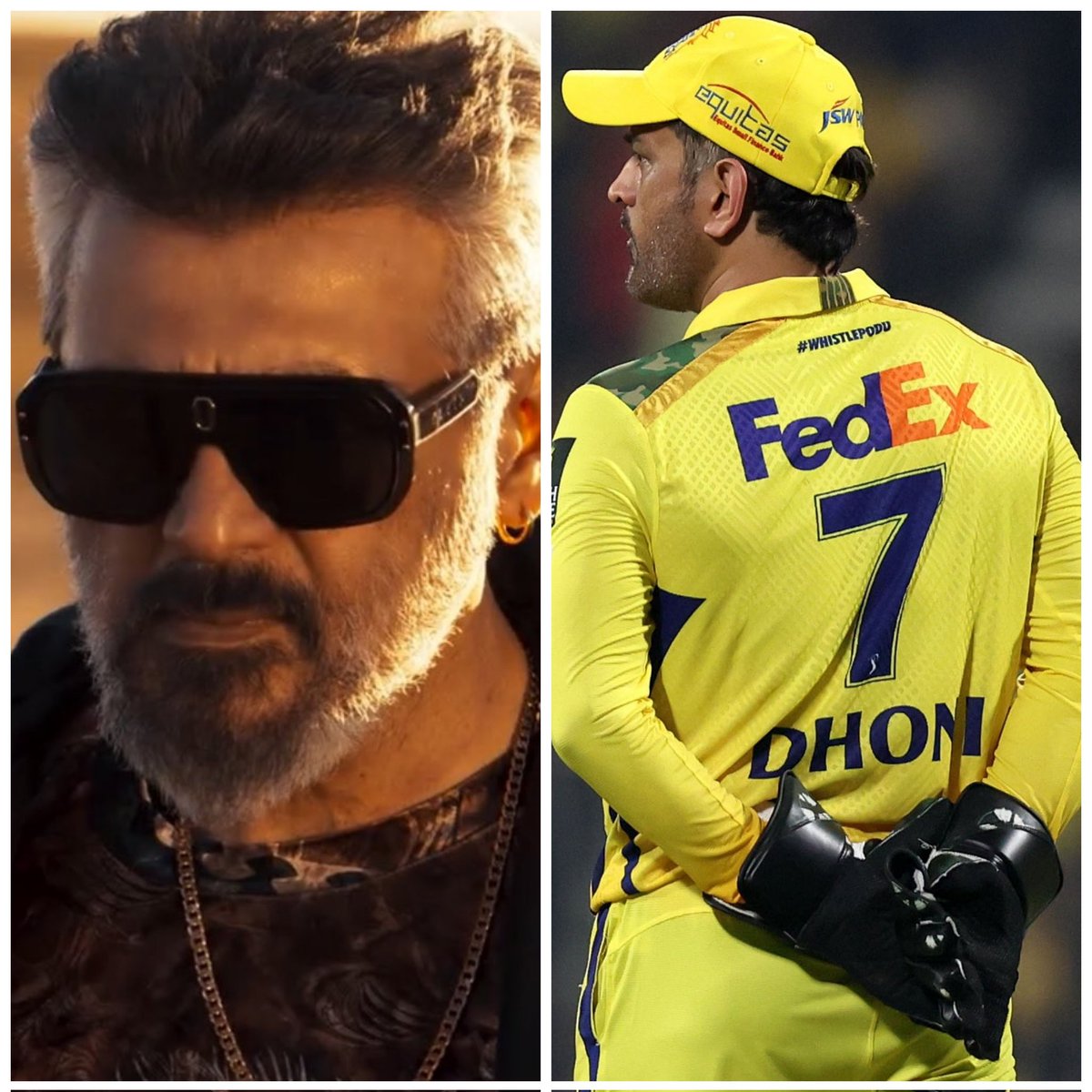 Two legends. Two epic comebacks. Today belongs to our THALAs! 🔥💛

#GoodBadUgly #WelcomeBackThala #WhistlePodu