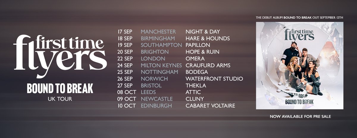 Stereoboard (@stereoboard) on Twitter photo Country supergroup <a href="/firsttimeflyers/">FIRST TIME FLYERS</a> are set to support their highly anticipated debut album with the Bound To Break Tour this autumn!
Going Out Of Your Mind at this news? 😏Grab tickets while you can: tinyurl.com/ywwr2bac Country supergroup <a href="/firsttimeflyers/">FIRST TIME FLYERS</a> are set to support their highly anticipated debut album with the Bound To Break Tour this autumn!
Going Out Of Your Mind at this news? 😏Grab tickets while you can: tinyurl.com/ywwr2bac