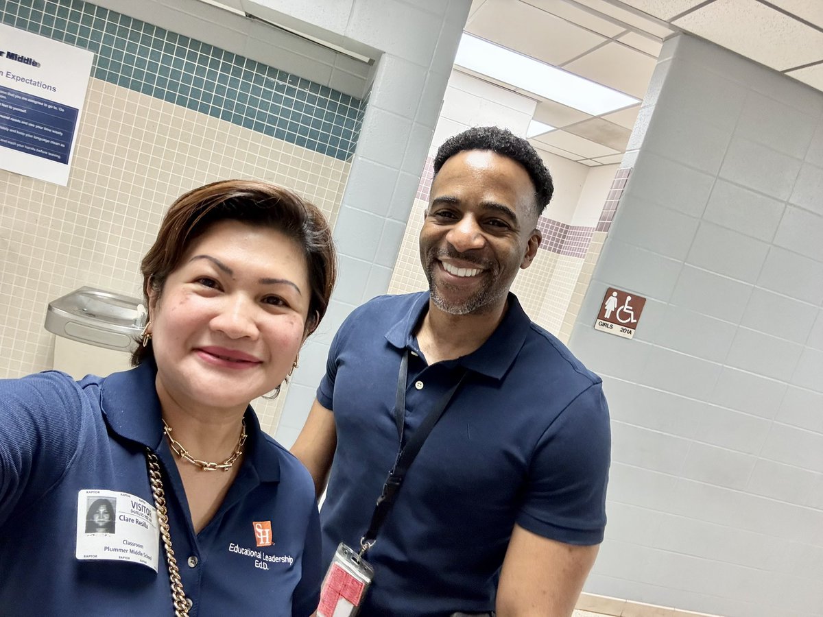 Last week, I had the opportunity to celebrate Mr. Molito named ConocoPhillips Math Teacher of the Month. I took the opportunity to recruit for our M. Ed and Ed. D in Educational Leadership Programs and visit our doctoral student, Plummer MS principal Detrick McAfee.