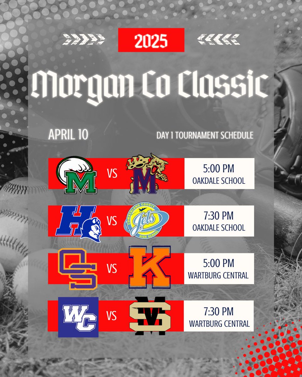 Day 1 of the Morgan County Classic! Great opportunities to see some local teams in action! <a href="/ETBCAbsb/">ETBCA</a> <a href="/TBCAorg/">Tennessee Baseball Coaches Association</a>