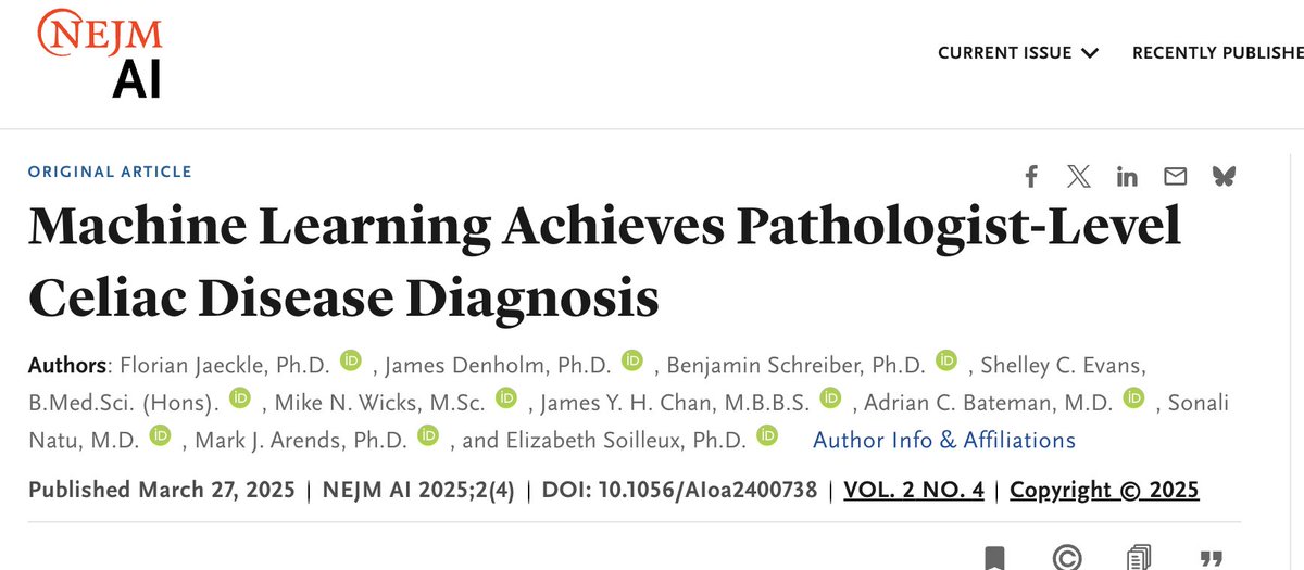 Celiac disease is an autoimmune disorder in which ingesting gluten triggers an immune response that damages the small intestine lining, impairing nutrient absorption. An accurate read on gut biospy is essential to make the diagnosis. AI seems to have achieved that threshhold.