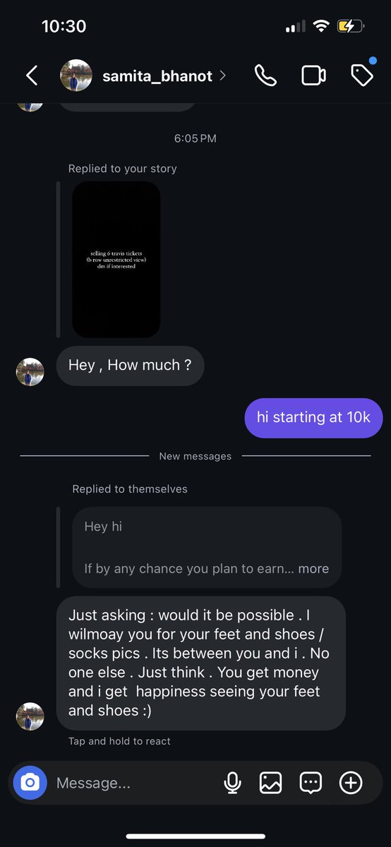 MahekArora13's tweet photo. oh to be a woman trying to sell her travis scott tickets 😭 https://t.co/SDOyDANqDk