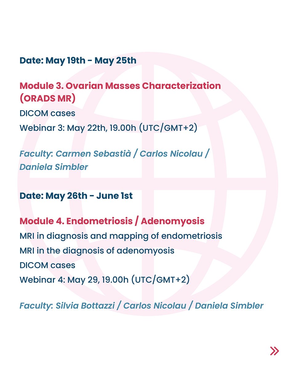 Uroima (@_uroima) on Twitter photo Gynecologic MRI is an essential tool in daily radiology practice
Join our course to build knowledge and gain practical experience in image interpretation
Sign up! quodemy.com/en
<a href="/VioletaCatala/">Violeta Catalá. Uro-radióloga. Uroima</a> <a href="/JHernandez_RX/">Jonathan A. Hernández Mancera</a> <a href="/EsurOffice/">European Society of Urogenital Radiology</a> <a href="/ESUR_JN/">ESUR Junior Network</a> <a href="/RadiologiaBcn/">Radiologia Genitourinària Hospital Clínic BCN</a> <a href="/EvisSala/">Evis Sala</a> <a href="/giga_fra/">Francesco Giganti</a> Gynecologic MRI is an essential tool in daily radiology practice
Join our course to build knowledge and gain practical experience in image interpretation
Sign up! quodemy.com/en
<a href="/VioletaCatala/">Violeta Catalá. Uro-radióloga. Uroima</a> <a href="/JHernandez_RX/">Jonathan A. Hernández Mancera</a> <a href="/EsurOffice/">European Society of Urogenital Radiology</a> <a href="/ESUR_JN/">ESUR Junior Network</a> <a href="/RadiologiaBcn/">Radiologia Genitourinària Hospital Clínic BCN</a> <a href="/EvisSala/">Evis Sala</a> <a href="/giga_fra/">Francesco Giganti</a>