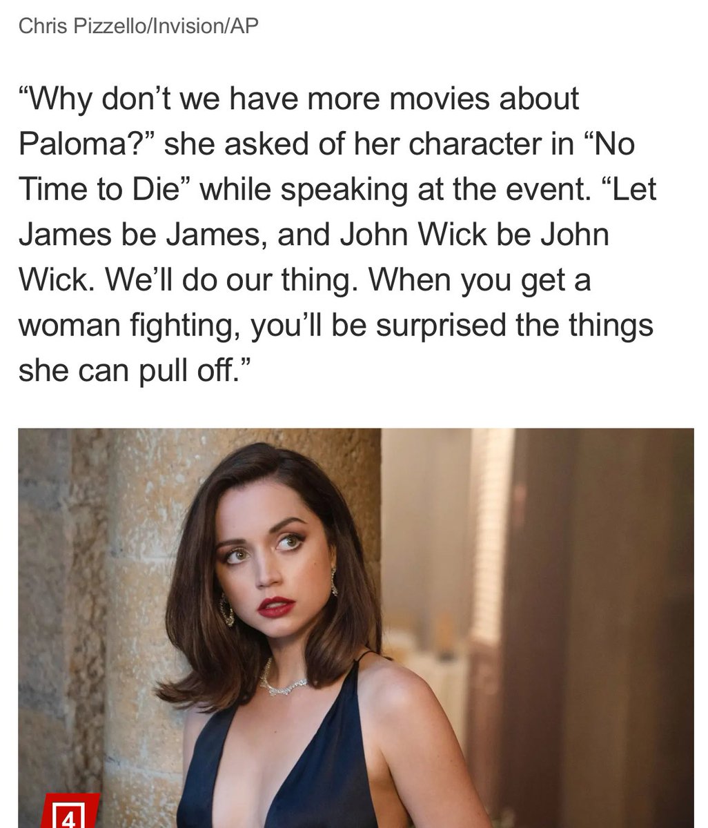 TheWizardOfIce's tweet photo. First time I’ve ever issued a Bond girl with an #SGBW I think but sorry Ana #SameRulesApply.
And not content with name checking good old Bobby Wilson (me neither) she’s also still well up for the Paloma movie we’re all so desperate for. https://t.co/ZbM0voe8LV