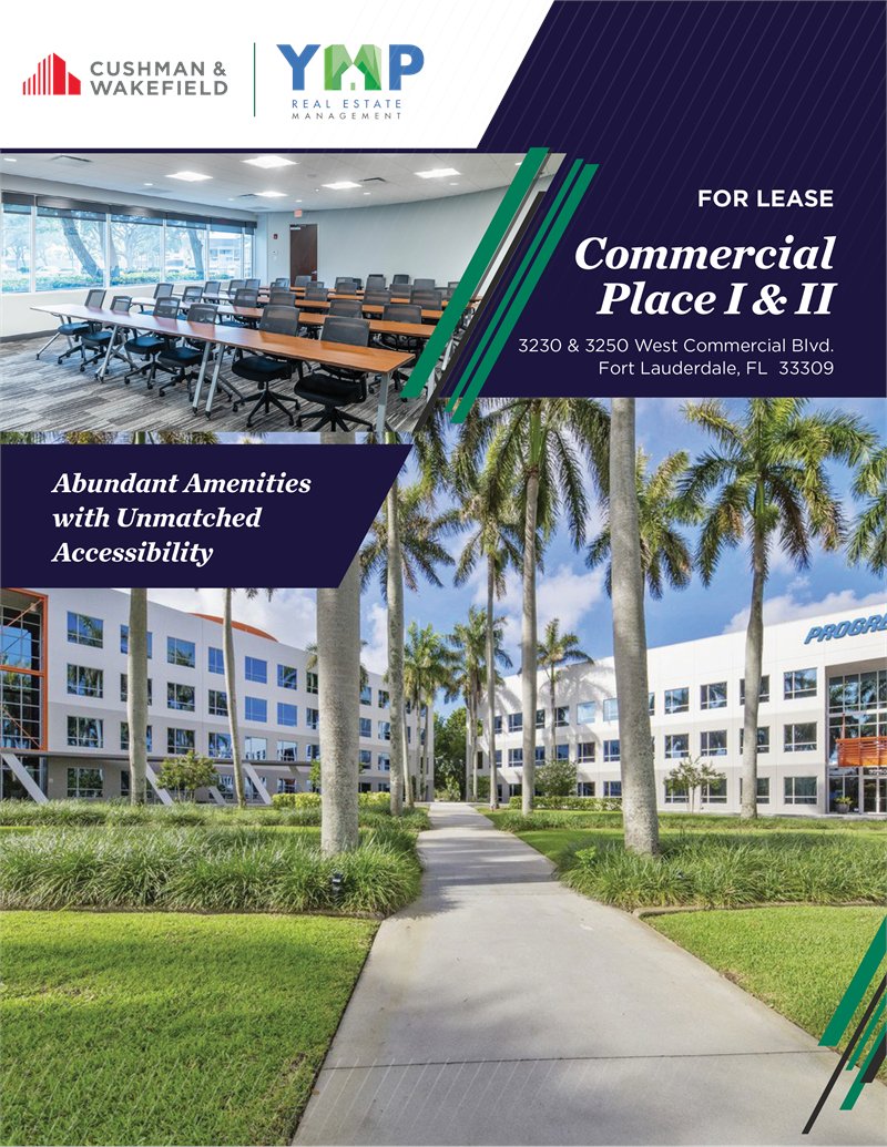 SFlaLLRepTeam's tweet photo. Commercial Place | Abundant Amenities with Unmatched Accessibility
https://t.co/WlcgZ9YzLf
#officespace #forlease #CRE #SFLCRE #FortLauderdale #officeleasing #leasing https://t.co/O0HsQml7jX