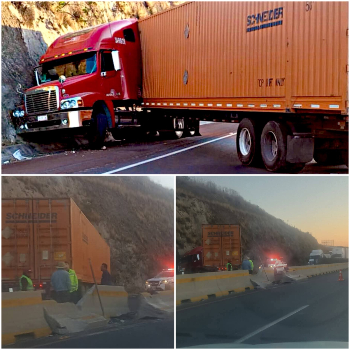 La autopista Chamapa-La Venta está cerrada hacia Toluca (a la altura de la caseta Lomas Verdes) #Naucalpan por el choque de un tráiler con al menos 4 impactos de ba*la por presunto asa*lto; el conductor mu*rió. La fila de vehículos alcanza varios kilómetros. Se prevén horas para