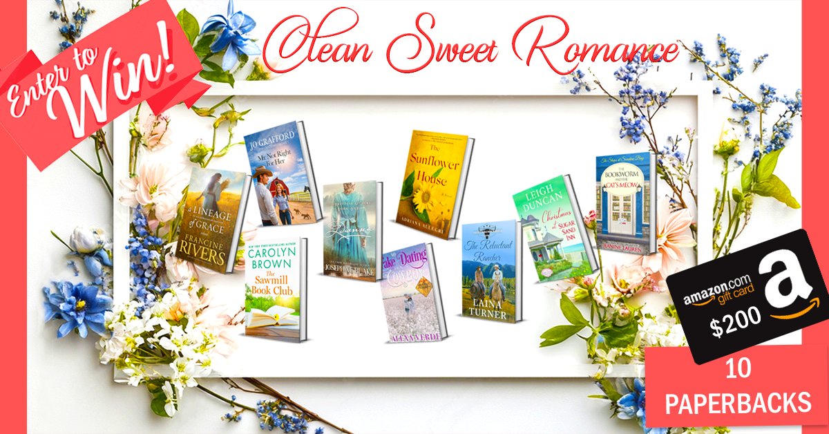 book_throne's tweet photo. 📣📚💞CLEAN SWEET WHOLESOME✅ 💞🔥
⚡️You're invited to enter our Giveaway. Winner will receive
❤️10 Paperbacks + a $200 Amazon Gift Card)❤️
https://t.co/2ThA2VoNyZ
#bookthrone #sweetromancereads #sweetromancebooks #cleanromance #sweetromanceauthor #cleanromancenovels https://t.co/6QnPPFE3zL
