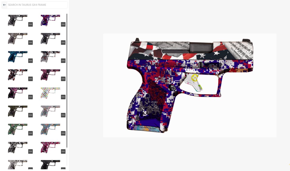 pinkgunclub's tweet image. 🎯 Why settle for ordinary? Transform your firearm into a masterpiece! With dozens of patterns and colors to choose from, our interactive tool makes personalization effortless. Stand out at the range or field! 🖤💥
#GunCustomization #FirearmDesign #WomenWhoCarry #CustomGuns