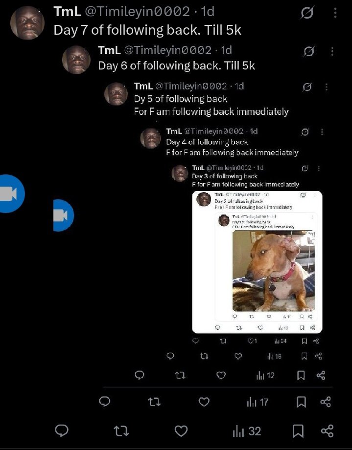 Timileyin0002's tweet image. Day 8 of following back Till 5k