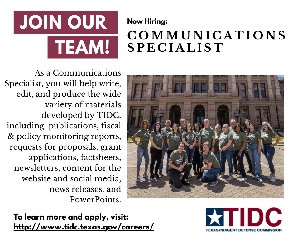 The job posting for our Communications Specialist position is now live! 

To learn more and apply, visit: capps.taleo.net/careersection/…